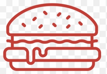 Download Clipart Lunch Icon Png Image - Burger Red