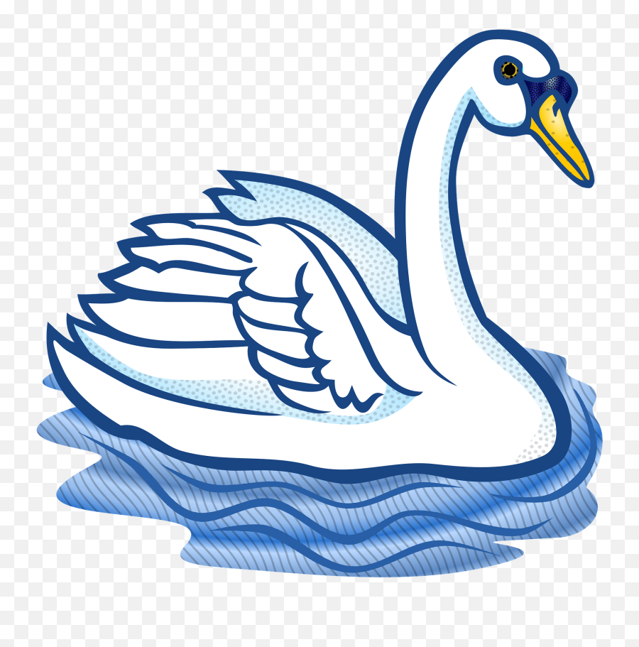 Mute Swan Swimming Clipart Free Download Transparent Png - Swan Clipart Black And White,Mute Png