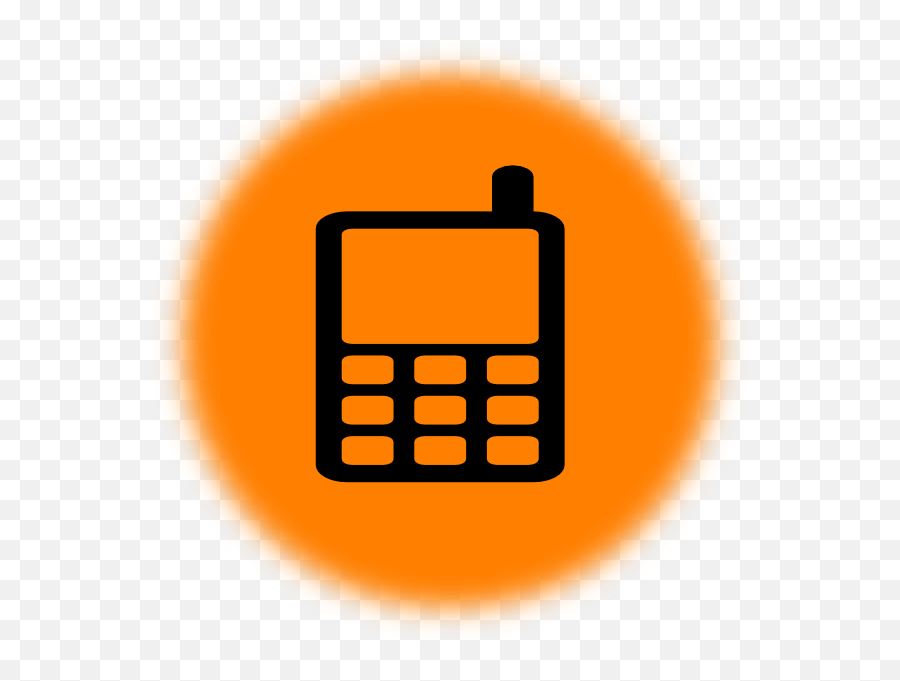 12 Orange Phone Icon Images - Yellow Phone Icon Red Phone Orange Mobile Phone For Cv Png,Phone Icon Vector