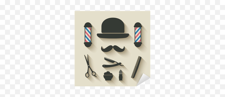 Barber Icon Set Sticker Pixers - Personal Grooming Png,Barber Icon