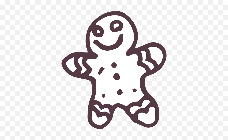 Gingerbread Man Hand Drawn Icon 9 - Dot Png,Icon 9