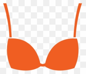 Orange Bra Icon - Clipart Png