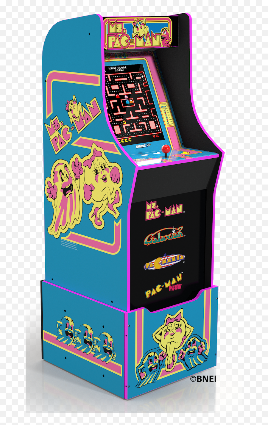 Ms Pacman Arcade Machine With Riser - Arcade1up Mrs Pacman Walmart Png,Pacman Icon Google Maps