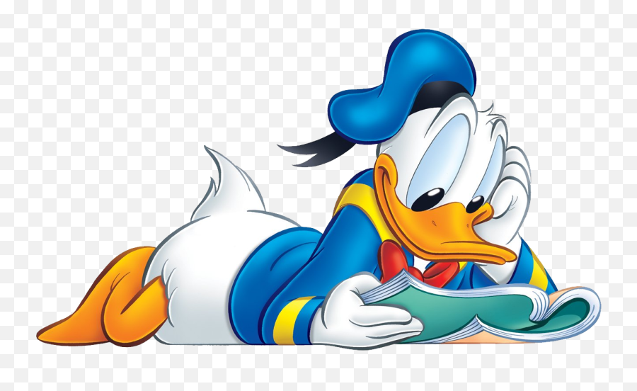 Download Donald Duck Png Image For Free - Donald Duck Reading A Book,Duck Png