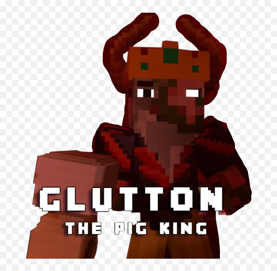 Glutton Rainimator Minecraft Pig King Freetoedit - Fictional Character Png,Minecraft Pig Png