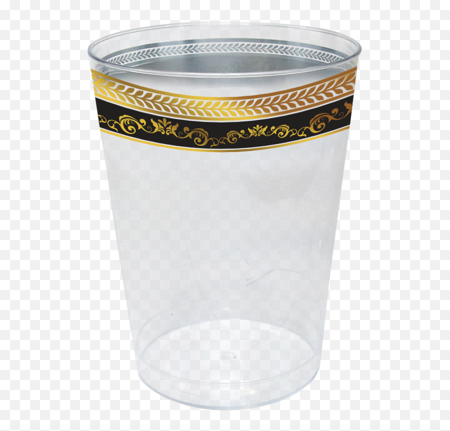 Royal - Elegant Disposable Cup 300ml Blackgold Trim 10pcs Disposable Product Png,Gold Trim Png
