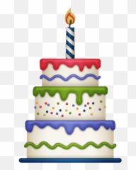 Happy Birthday Cake Clipart Png - Male Art