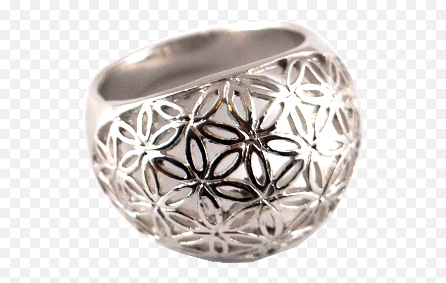 Flower Of Life Ring - Titanium Ring Png,Life Ring Png