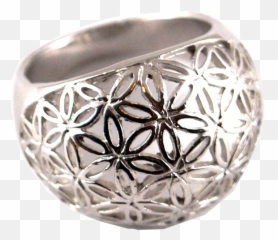 Flower Of Life Ring - Titanium Ring Png,Life Ring Png