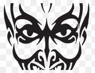 Devil Evil Face Transparent Png Image - Black And White