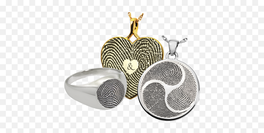 Fingerprint Memorial Jewelry Necklace Cremation - Fingerprint Memorial Jewelry Png,Thumb Print Png