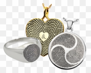 Fingerprint Memorial Jewelry Necklace Cremation - png