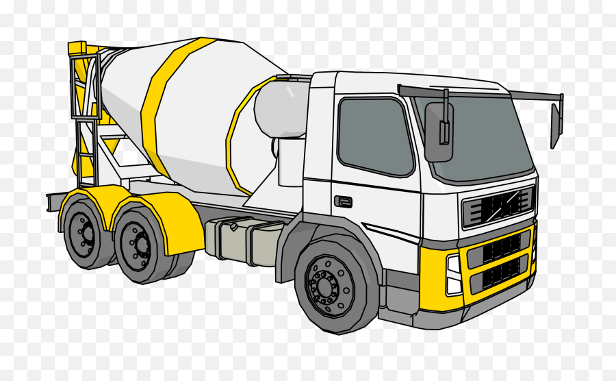 Volvo Fm12 Concrete Truck Png Clipart - Truck,Volvo Png