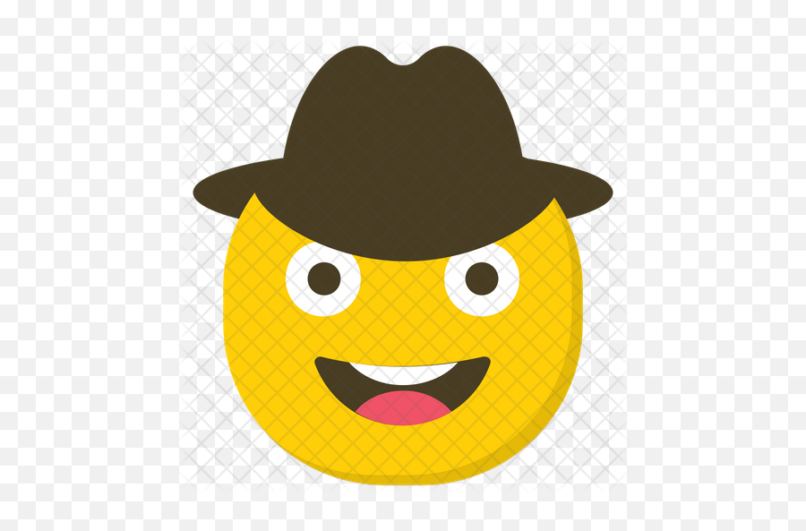 Cowboy Emoji Icon Of Flat Style - Sighing Cowboy Emoji Transparent Png,Cowboy Emoji Png