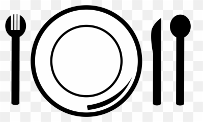 Spoon And Fork Clipart Png 12 Station - Plate And Fork
