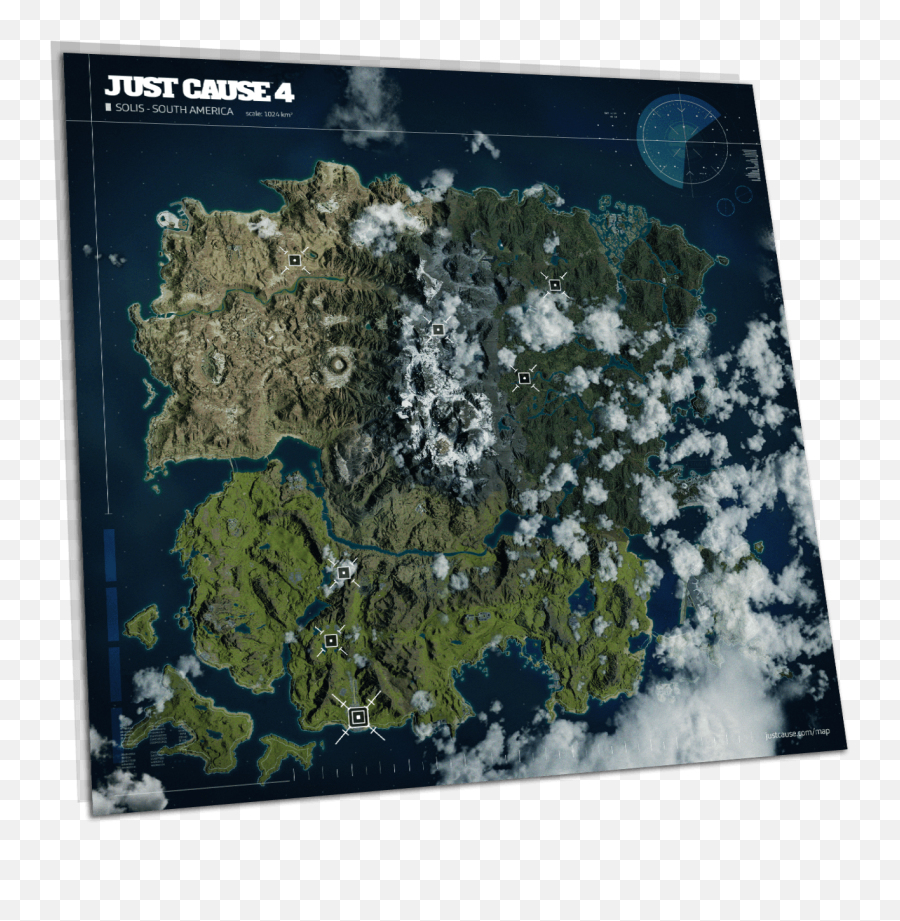Map Of Solis - Just Cause 4 Map Full Size Png Download Big Is The Just Cause 4 Map,Map Scale Png
