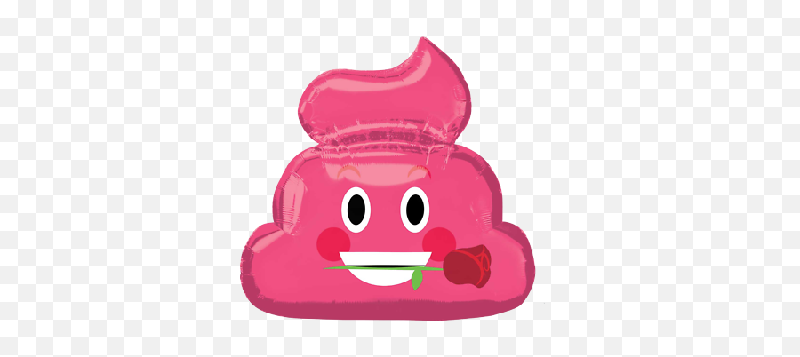 Valentines Day Fun Pink Rose Emoji Poo - Valentine Poop Emoji Png,Rose Emoji Png