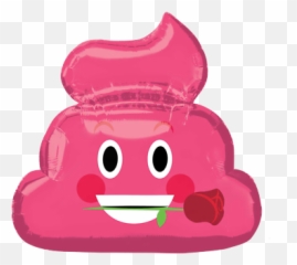 Valentines Day Fun Pink Rose Emoji Poo - Valentine Poop Emoji Png,Rose Emoji Png