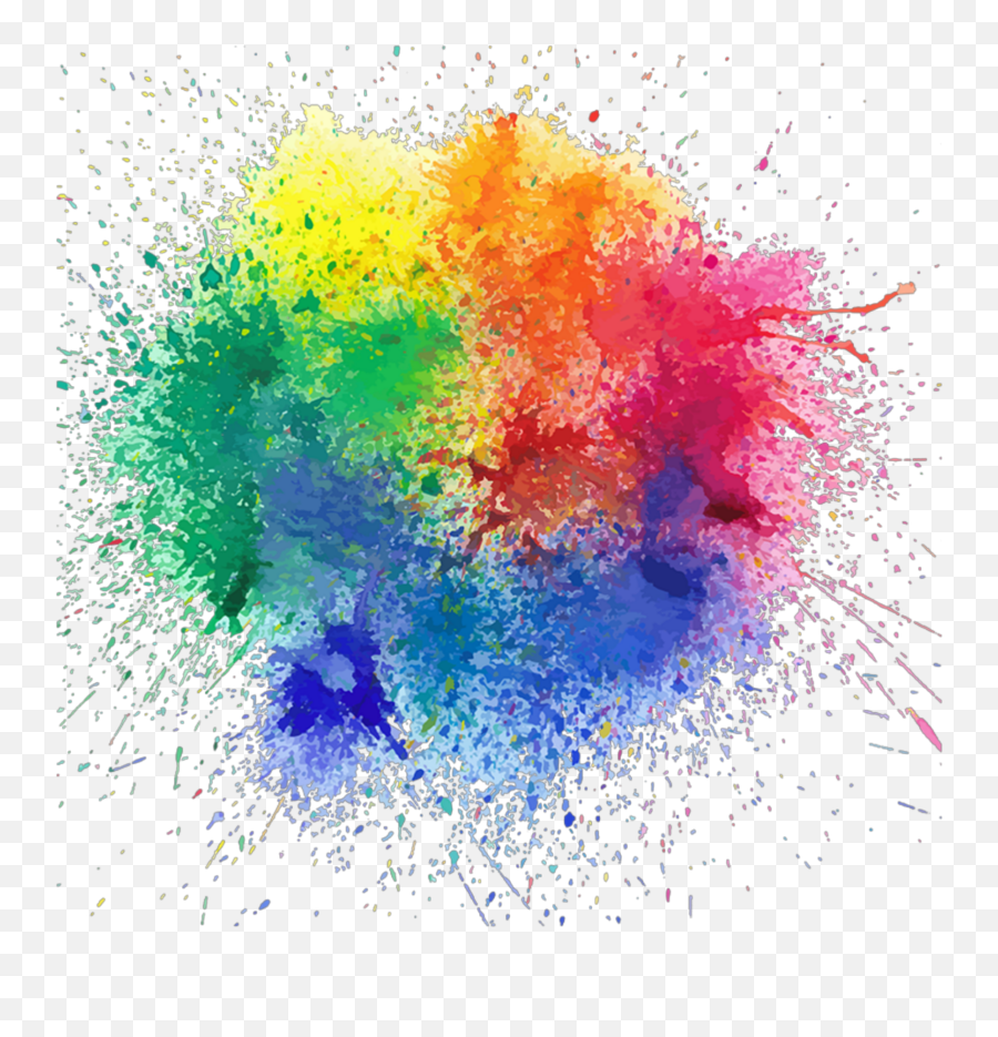 Colorful Paint Splash Effect Picsart Stickers - Colour Splash Png Download,Splash Effect Png