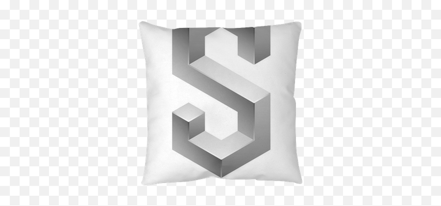 3d Alphabet Logo Design - Letter S Pillow Cover U2022 Pixers We Live To Change Cushion Png,Alphabet Logo