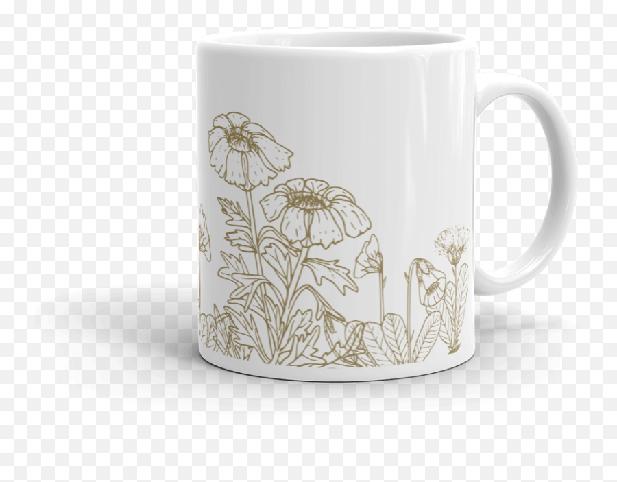 Glamorous Hippe Tea U0026 Coffee Mugsu2014 - Coffee Cup Png,Wild Flowers Png