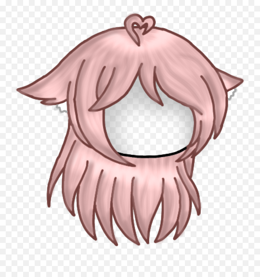 Custom Gacha Hair Gachlife Customhair Pink Cute Heart - Gacha Life Hair Only Png,Cartoon Eyes Transparent Background