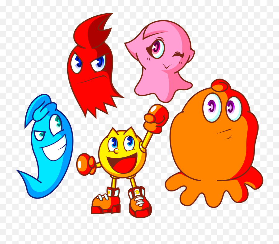 Download Hd Ghost Clipart Old Man - New Pac Man Ghosts Pac Man And Ghost Monsters Png,Ghost Clipart Transparent Background