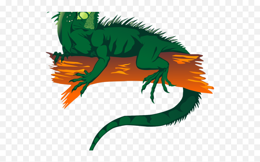 Green Iguana Clipart Lizard - Rainforest Animals Png Cartoon Iguana,Rainforest Png