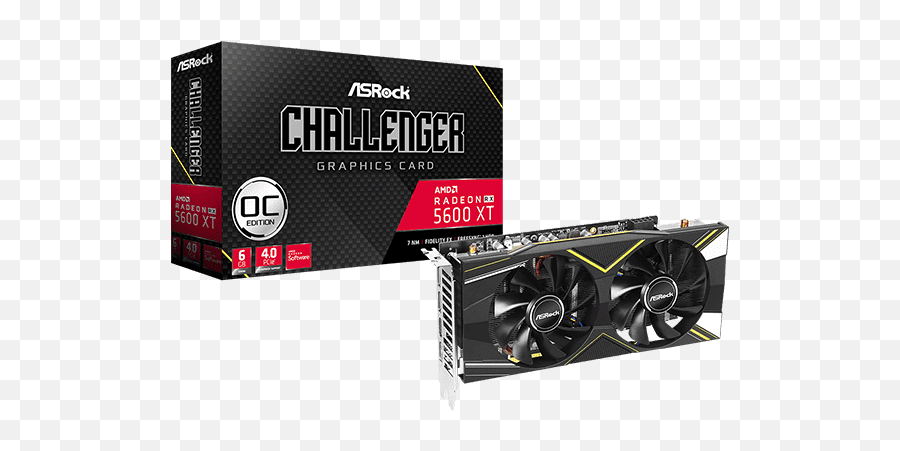 Asrock U003e Radeon Rx 5600 Xt Challenger D 6g Oc - Rx 5600 Xt Asrock Challenger 6gb Png,Challenger Png