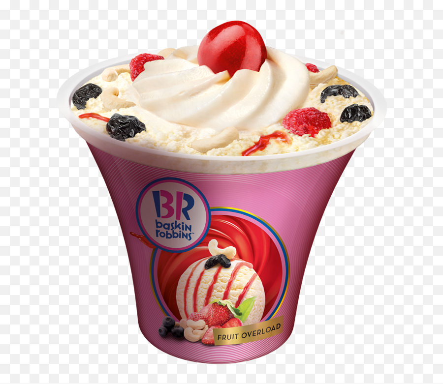 Fruit Overload Mini Sundae Prepacked Order Online Baskin Robbins - Baskin Robbins Fruit Ice Cream Png,Ice Cream Sundae Png