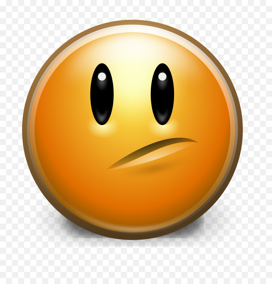 Download Confused Emoji - Smiley Orange Png,Confused Emoji Png