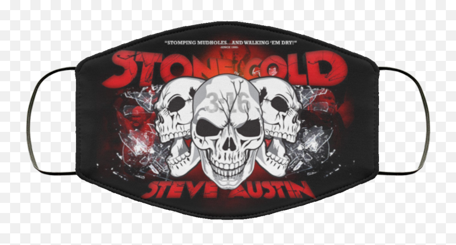 Stone Cold Steve Austin Cloth Face Mask - Stone Cold Steve Austin Face Mask Png,Stone Cold Png