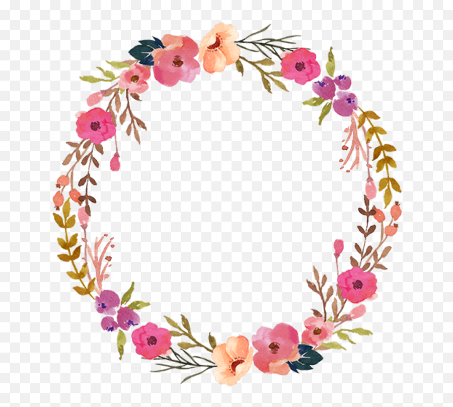 Floral Wreath Png - Transparent Background Floral Circle,Wreath Png