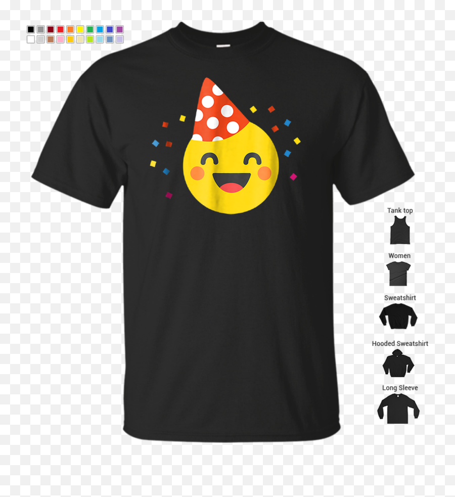 Happy Birthday Emoji Celebration Party T Shirt Png