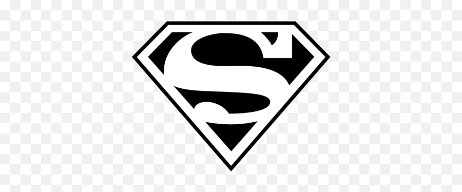 Black And White Superman Symbol - Superman Pumpkin Stencil Png,Superman Logo Outline