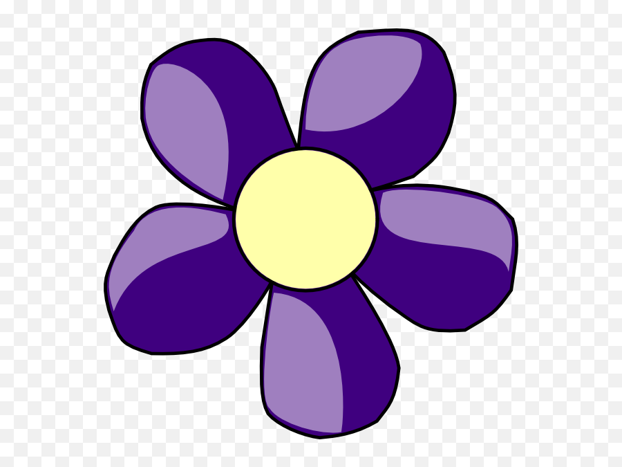 Clip Art Flowers Purple - 5 Petal Flower Clipart Png,Purple Flowers Png