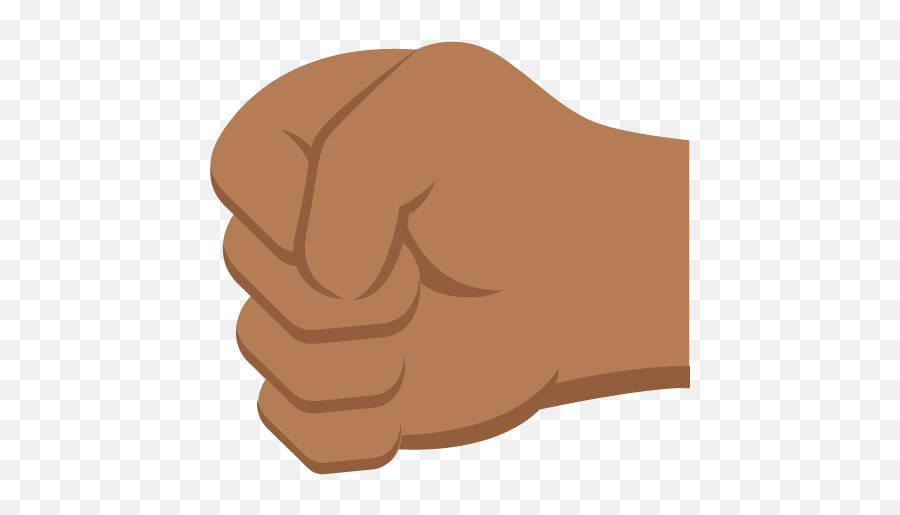 Left Facing Fist Medium Dark Skin Tone - Fist Facing Left Png,Fist Emoji Transparent