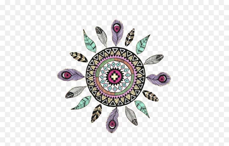 Download Feather Drawing Dreamcatcher Free Hq Image Png - Mandala Boho Feathers Free Png,Feather Drawing Png