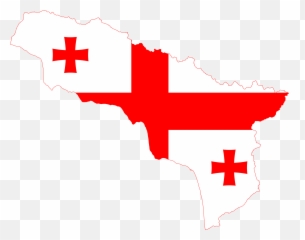 Open - Iran Georgia Clipart Full Size Clipart 591275 Bendera Merah Tanda Tambah Putih Png,Iran Flag Png