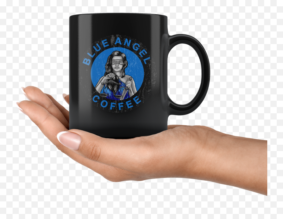 Lady Justice Coffee Mug - Blue Angel Coffee You Cant Spell Hero Without Hr Mug Png,Lady Justice Logo