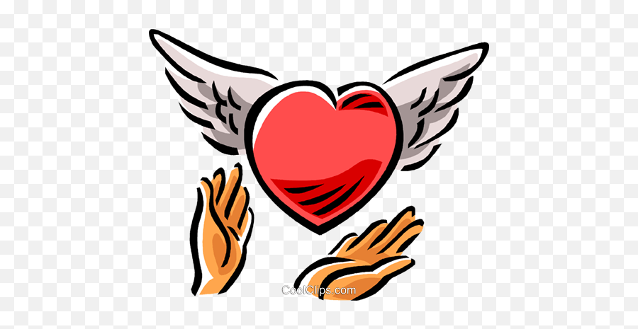 Download Heart With Wings Royalty Free Vector Clip Art - Cuore Con Le Ali Png,Ali A Png