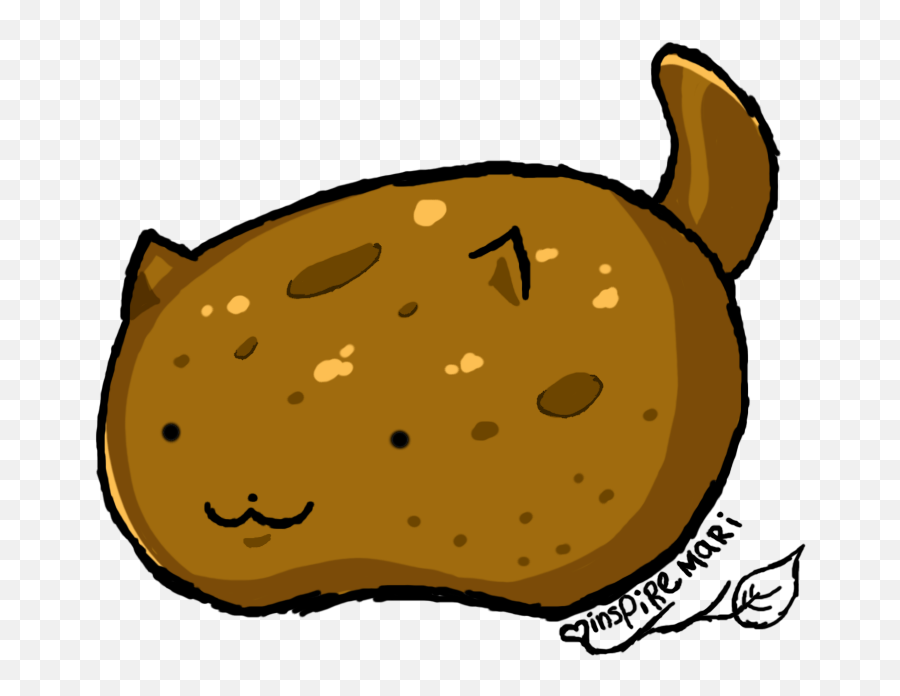 Potato Kitty Cute Kawaii Art Cat - Kawaii Potato Cat Png,Potato Png