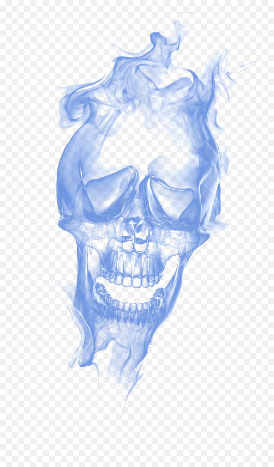 Download Hd Smoke Skull Png - Blue Smoke Png Skull Transparent Smoke Skull Png,Skull Png Transparent