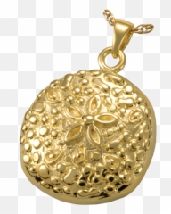 Cremation Jewelry Sand Dollar - 14k Gold Cremation Jewelry Solid Png,Sand Dollar Icon