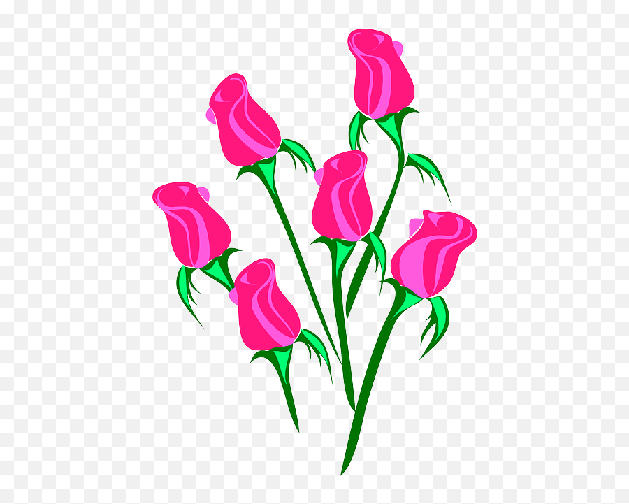 Download Blue Flower Flowers Cartoon - Roses Clip Art Png,Cartoon Rose Png