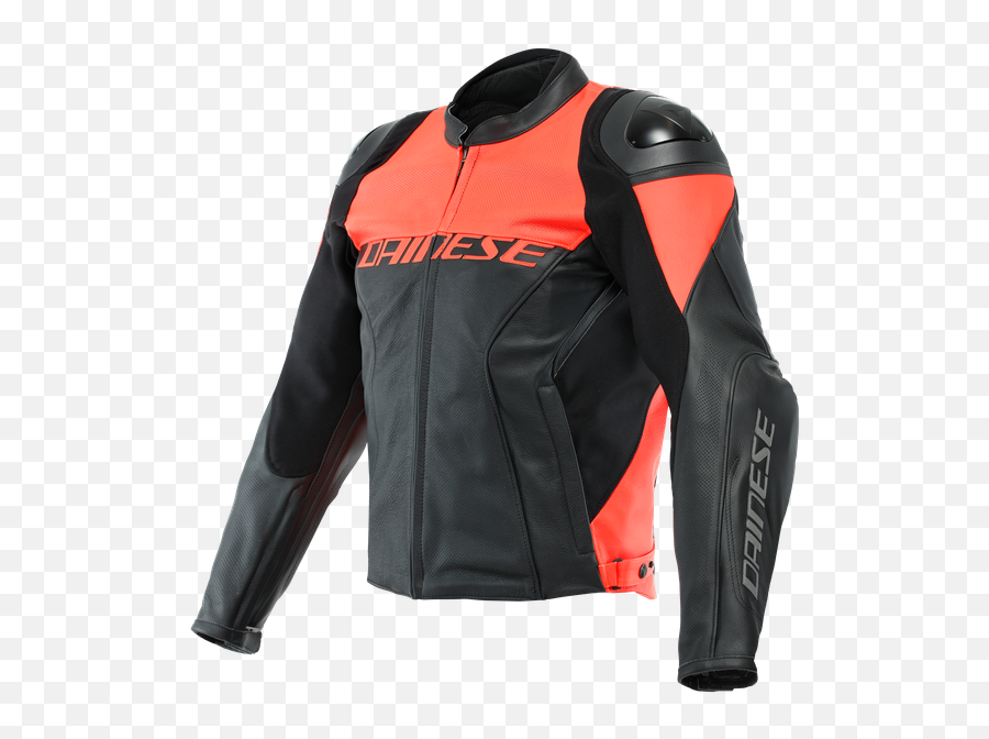 Racing 4 Leather Jacket Perf - Dainese Racing 4 Perf Black Fluo Red Png,Icon Biker Vest