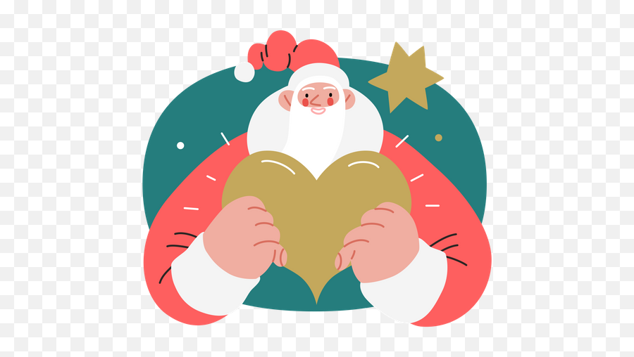 Best Premium Santa Holding Heart Illustration Download In - Christmas Png,Christmas Nativity Icon