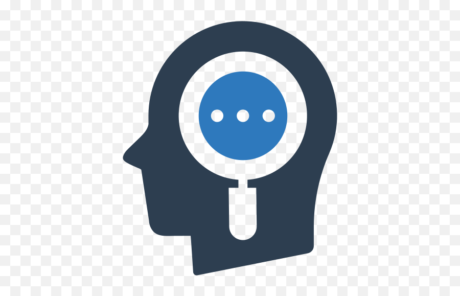 Head Icon Magnifying Glass Mind Search - Dot Png,Search Glass Icon