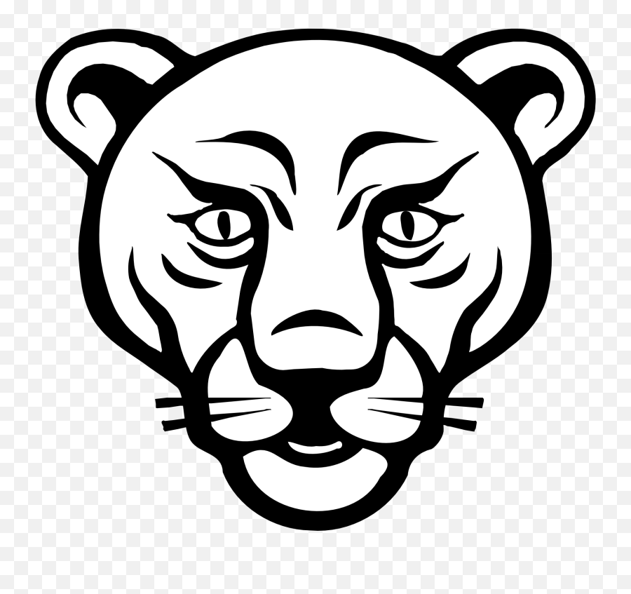 Lion Black Panther Tiger Cougar Coloring Book - Cougar Head Lion Drawing Easy Face Png,Black Panther Head Png
