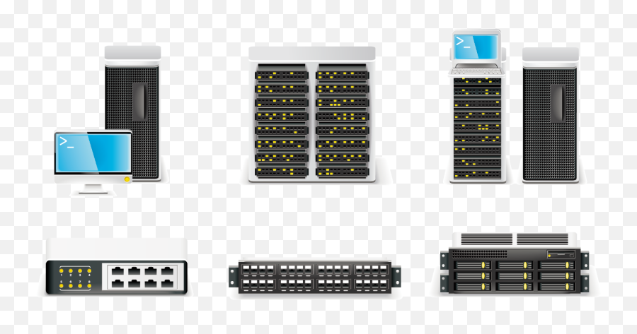 Computer Hardware Server Icon - Vector Computer Monitor Png,Server Icon Visio